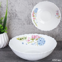Салатник стеклокерамический 175мм/650мл Гортензия White Lily TW-70 (7365)