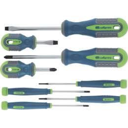 Отвертки набор  8шт. обрезиненные (трехкомпонентные) ручки, с магнитным наконечником Сибртех 13375