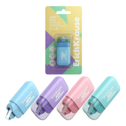 Корректирующая лента 5мм х  6м ErichKrause Joy Pastel, ассорти 61931