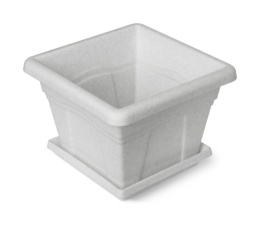 Горшок для цветов пластиковый Квадро с поддоном  0,63л 12х12х9см мрамор Martika С160М