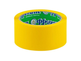 Скотч (клейкая лента) цветной 48мм х 50м х 43мкм желтый Фрегат 4040