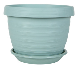 Горшок для цветов пластиковый Толедо с поддоном  4,5л d-24см h-17см мята 5plast 5PL0452