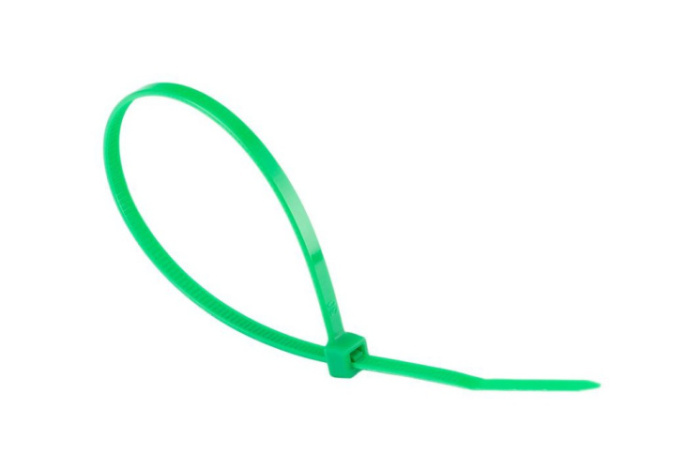 Хомуты пластиковые 200х3,6мм 100шт., зеленые Сибртех 45512