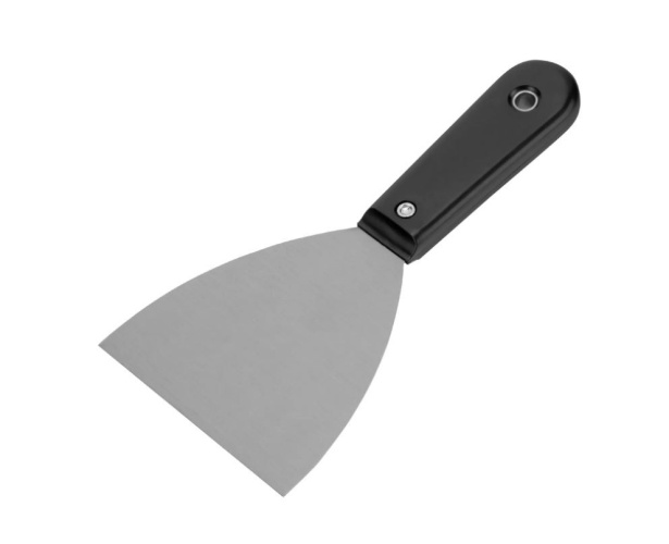 Шпатель стальной 100мм пластиковая ручка, полированный Sparta 852425