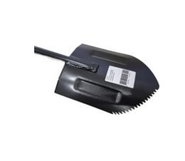 Лопата автомобильная саперная закаленная сталь 20х15х64см серрейторная, пластиковый черенок Arriva 16105