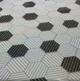 Клеенка столовая силиконовая с печатью 1,0х20м 0,65мм серебро/прозрачный фон Dekorelle 278-S