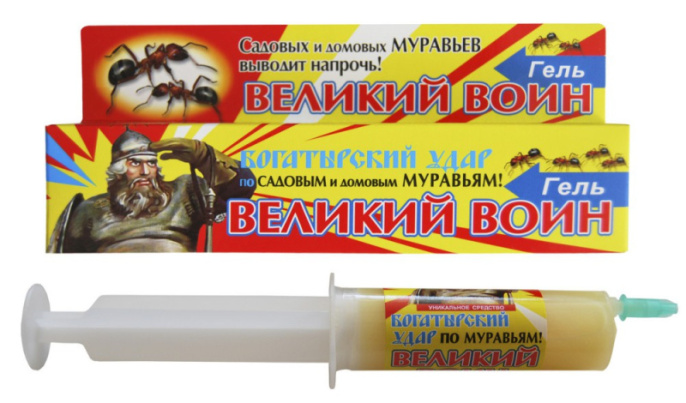 Гель от муравьев Великий Воин  45г шприц Ваше хозяйство