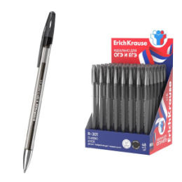 Ручка гелевая ErichKrause черная 0,5мм R-301 Classic Gel Stick для ОГЭ и ЕГЭ 65358