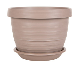 Горшок для цветов пластиковый Толедо с поддоном  4,5л d-24см h-17см фраппе 5plast 5PL0454