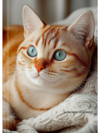 Книжка записная А6  48 листов Уютные котики 3, книжный переплет 48-9513