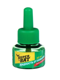 Жидкость от комаров к фумигатору 30 ночей 30мл без запаха SuperBAT 01-010
