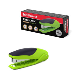 Степлер №10 15 листов ErichKrause Ergoline, ярко-салатовый 46168