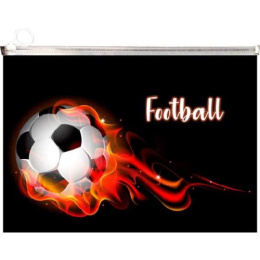 Папка-карман на молнии А4 Devente Football 180мкм, с расширением, непрозрачная 3072122