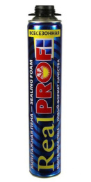 Пена монтажная RealProf профессиональная всесезонная -18°С 640г 750/1000мл Bartons