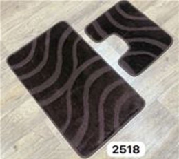 Комплект ковриков напольных для ванной и туалета на латекс. основе Maximus Классик 2пр. 60х100см/60х50см, Brown/коричневый Confetti  518/599