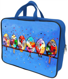 Папка-портфель детский А4 Птички, на молнии, с ручками LAMARK025 128/708885