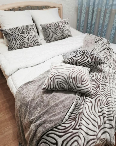 Плед 200х220см фланель двухсторонний 8 ДомВелл 