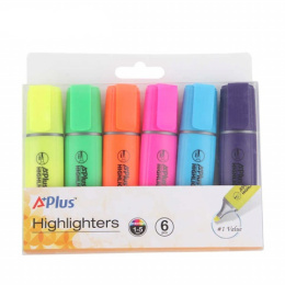 Текстовыделителей набор 6 цветов Beifa, плоский, премиум класса А+, 1-5мм HY254400-6