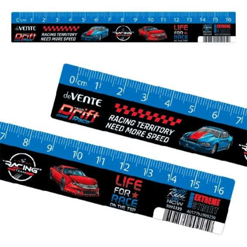 Линейка пластиковая 16см Devente Racing 5091339