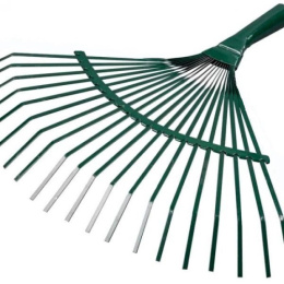 Грабли веерные пластинчатые 20 зубьев металлические без черенка