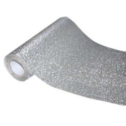 Пленка самоклеящаяся 45х100см 100мкм Devente, с блестками, серебристая 8117130