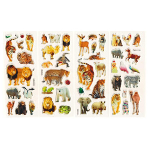 Наклейки Животные 5 видов 7х17см Р307-16 ТКН720