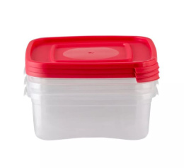 Контейнеры для СВЧ пластиковые набор 3шт. квадратные 0,7л Каскад Квадро Полимербыт С64001