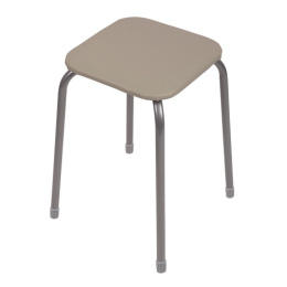 Табурет металлический Эконом с квадратным мягким сиденьем, бежевый Nika ТЭ3/Б