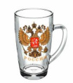 Кружка стеклянная 400мл Герб России Gid Glass D1488/20