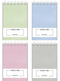 Блокнот А7  40 листов Пастельный дизайн, гребень Б40-9335