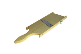 Шинковка универсальная деревянная, нержавеющее лезвие, большая с ручкой 40,8х13х1,5см 1030