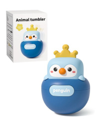 Неваляшка пластиковая 10см Пингвин, в коробке Наша Игрушка HLX217A-1/654959