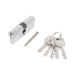 Личинка (цилиндровый механизм) Стандарт для замков 103/50, 132/50, ключ/ключ, 70мм, 5 ключей, CP хром Стандарт 40722