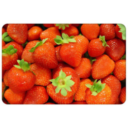 Салфетка сервировочная пластиковая прямоугольная 40х28см Клубника Рыжий кот PPM-01-ST/312322