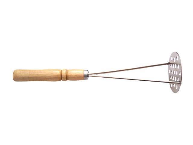Картофелемялка металлическая деревянная ручка Мирхозторг 1352
