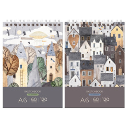 Тетрадь  60 листов А6 скетчбук BG Хюгге, гребень СА660ГР_58070