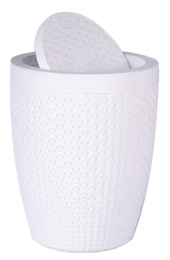 Контейнер для мусора пластиковый 10л Плетенка, белый Ар-Пласт 020213