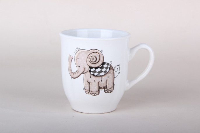 Кружка керамическая 210мл Слоненок Коралл MB210