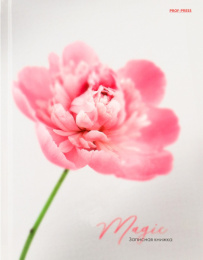 Книжка записная А5  80 листов Розовый цветок, книжный переплет 80-6734