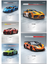 Тетрадь  12 листов косая линейка Разные автомобили-4 12-4276