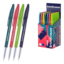 Ручка шариковая ErichKrause Slender Stick Grey Reef, синий, 0,7мм 63095