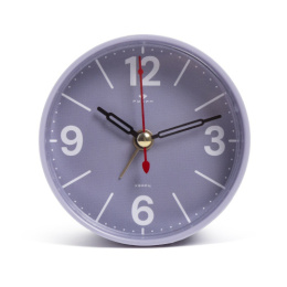 Будильник механический кварцевый d- 8см Классика, сиреневый Рубин В7-020