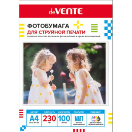 Бумага А4 Devente матовая односторонняя 230г/м2 100 листов 2042509