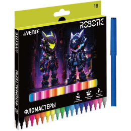 Фломастеры 18 цветов Devente Robotic 5082533