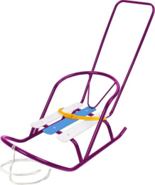 Санки кукольные с толкателем, амарантовый Nika СКУ2/А