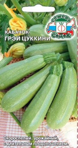 Кабачок цуккини Грэй  2г цветной пакет Седек