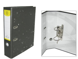 Папка-регистратор 75мм картон Dolce Costo, с метал. кольцом, черный мрамор 141/5265010 D00012-1