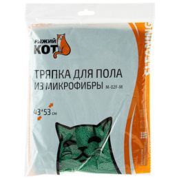 Тряпка для пола из микрофибры 43х 53см Рыжий кот M-02F-M/310295