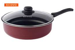 Сотейник алюминиевый с антиприг. покрытием Expert d-26см со стеклян. крышкой Scovo СЭ-019
