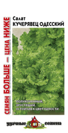 Салат полукочанный Кучерявец Одесский  1г цветной пакет серия Удачные семена Семян больше Гавриш